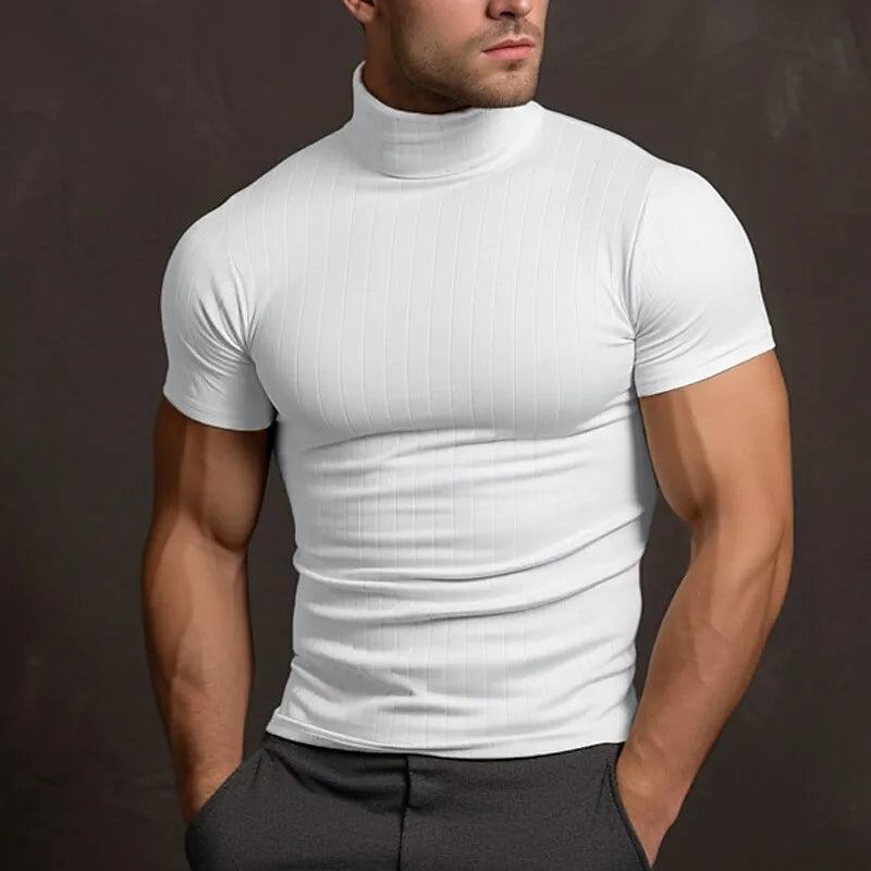 Milo - T-shirt uni à col roulé pour homme