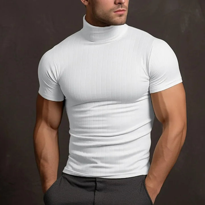Milo - T-shirt uni à col roulé pour homme