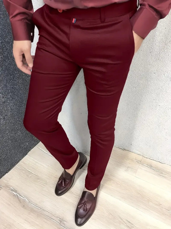 Tahmuras | Pantaloni da abito slim casual da uomo