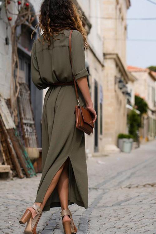 Herbst Neu Langarmkleid