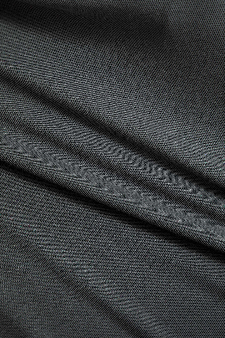 Mini robe à col rond en similicuir