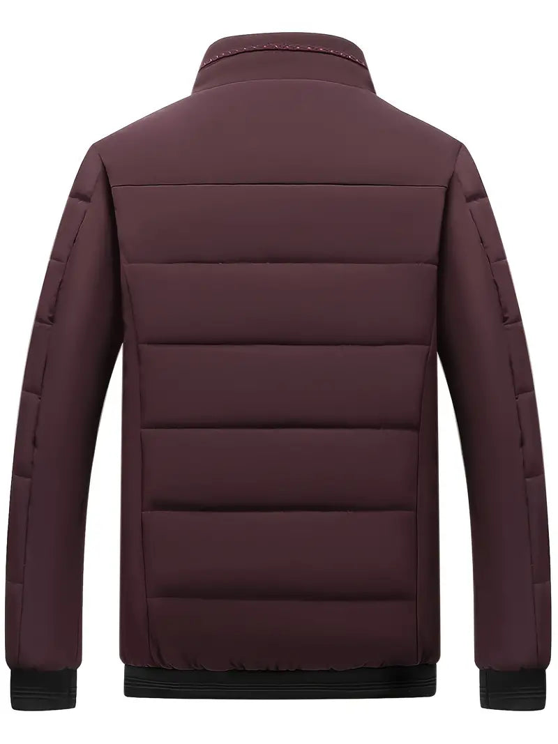 Matthieu – Cappotto uomo con collo alto, giacca invernale spessa con fodera in velluto
