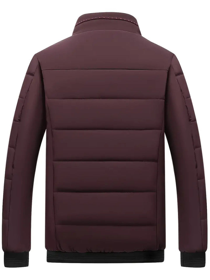 Matthieu – Cappotto uomo con collo alto, giacca invernale spessa con fodera in velluto