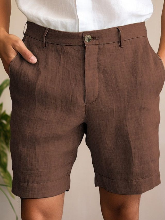 Short en lin homme coupe habillée – Élégant, léger et respirant pour l’été