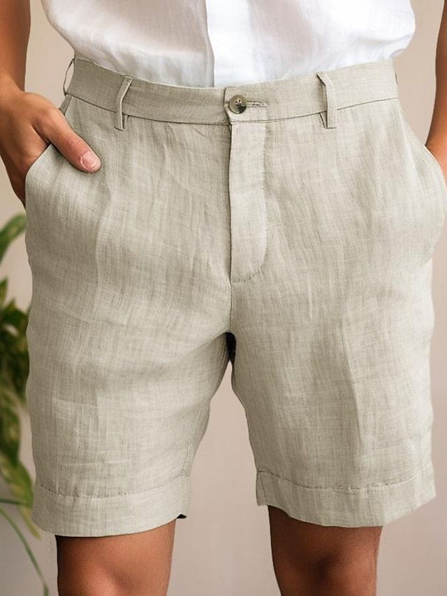 Short en lin homme coupe habillée – Élégant, léger et respirant pour l’été