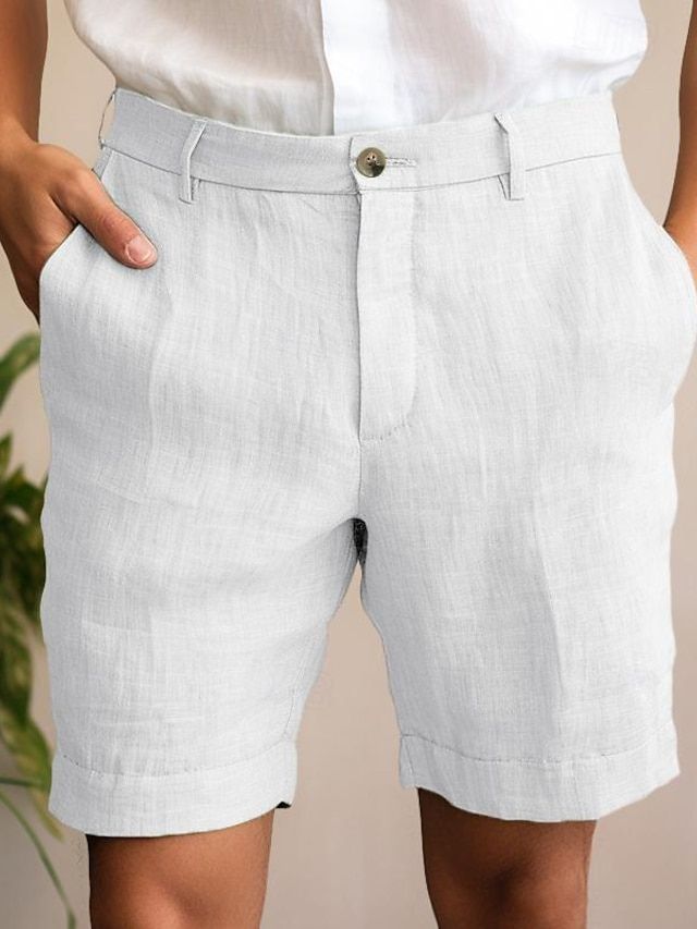 Short en lin homme coupe habillée – Élégant, léger et respirant pour l’été
