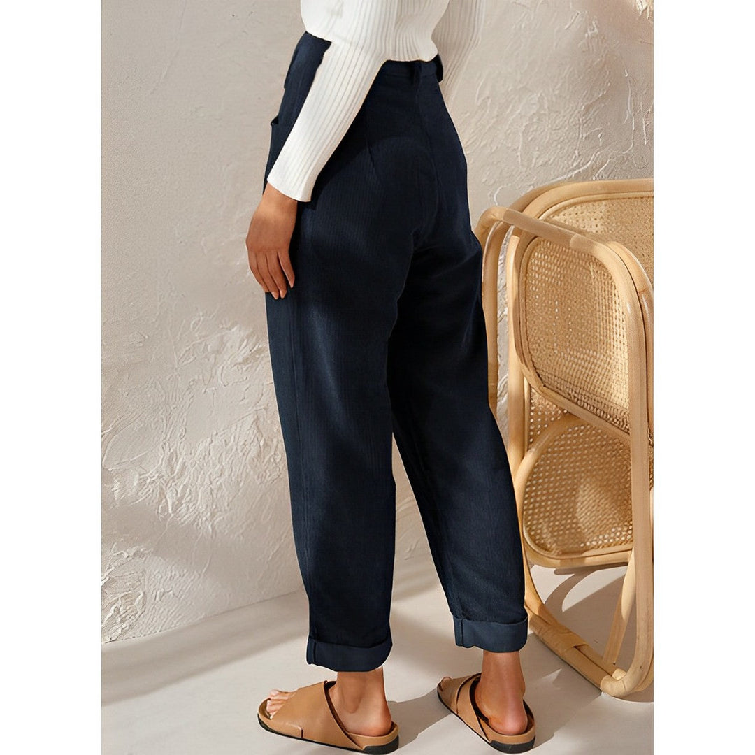 Jecka - Le pantalon mode en velours côtelé