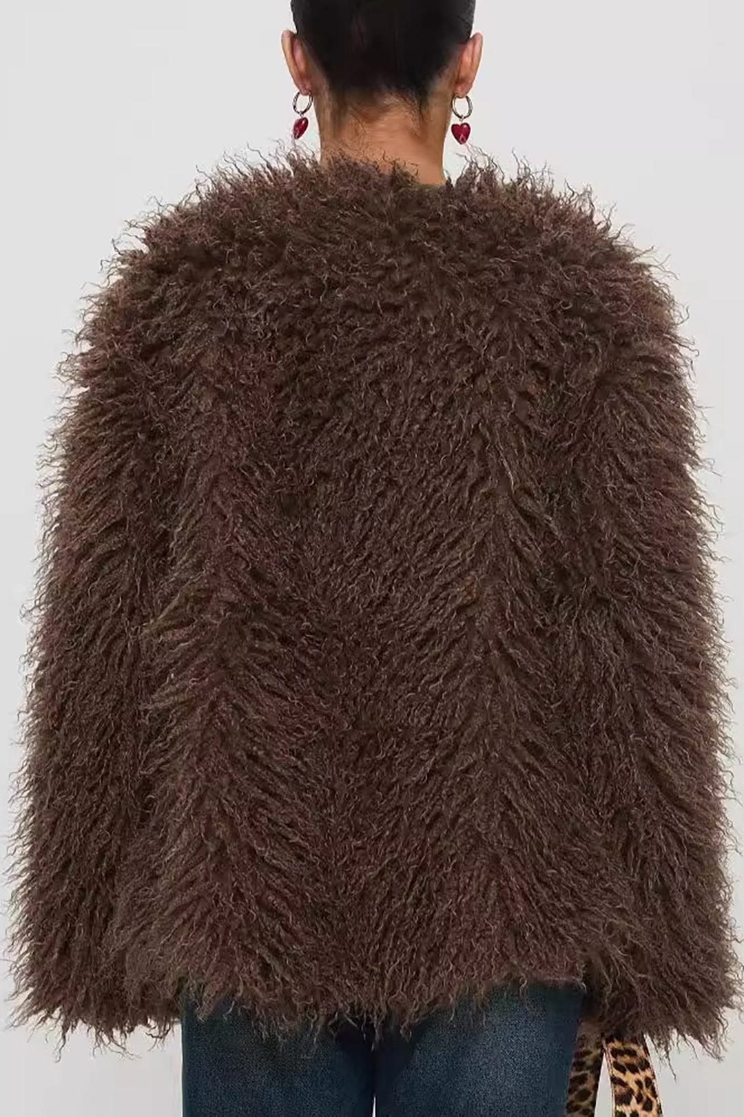 Blazer Décontracté en Fourrure Synthétique – Veste Extérieure Élégante en Polyester