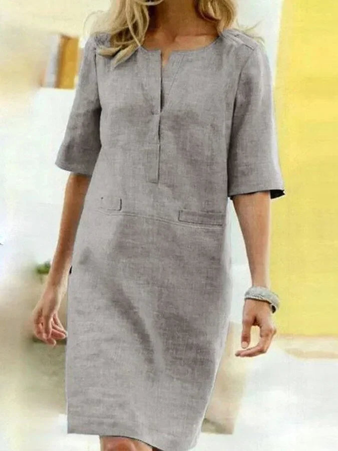 Robe à manches courtes pour femmes