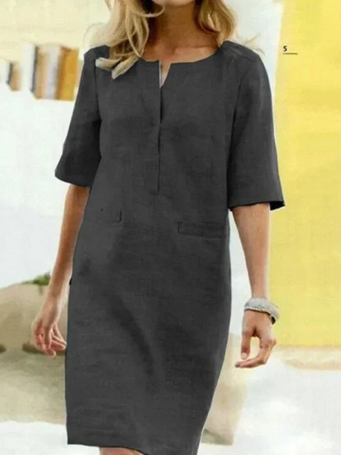Robe à manches courtes pour femmes