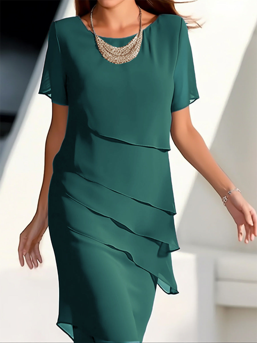 Pacey | Vestito midi alla moda con dettaglio splicing