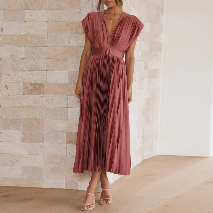 Robe Cripes a Collo a V – Eleganza Moderna e Senza Tempo