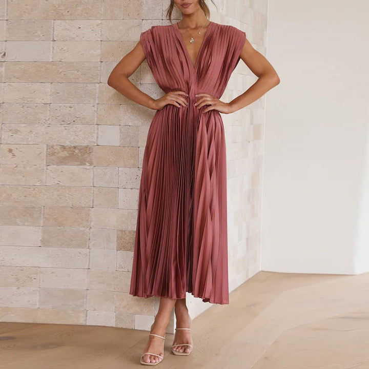 Robe Cripes a Collo a V – Eleganza Moderna e Senza Tempo