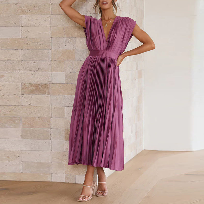 Robe Cripes a Collo a V – Eleganza Moderna e Senza Tempo
