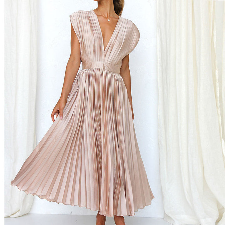 Robe Cripes a Collo a V – Eleganza Moderna e Senza Tempo