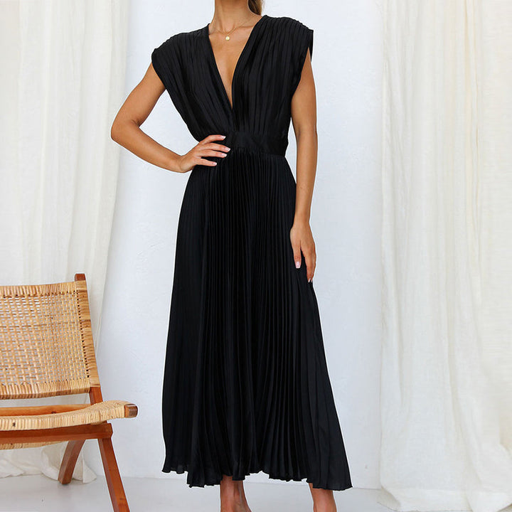 Robe Cripes a Collo a V – Eleganza Moderna e Senza Tempo