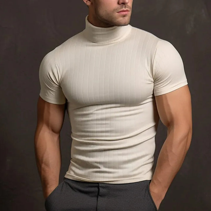 Milo - T-shirt uni à col roulé pour homme
