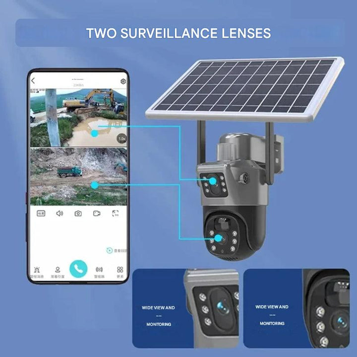4K Wireless Security Camera with Solar Panel – DualGuard 4K High Definition
