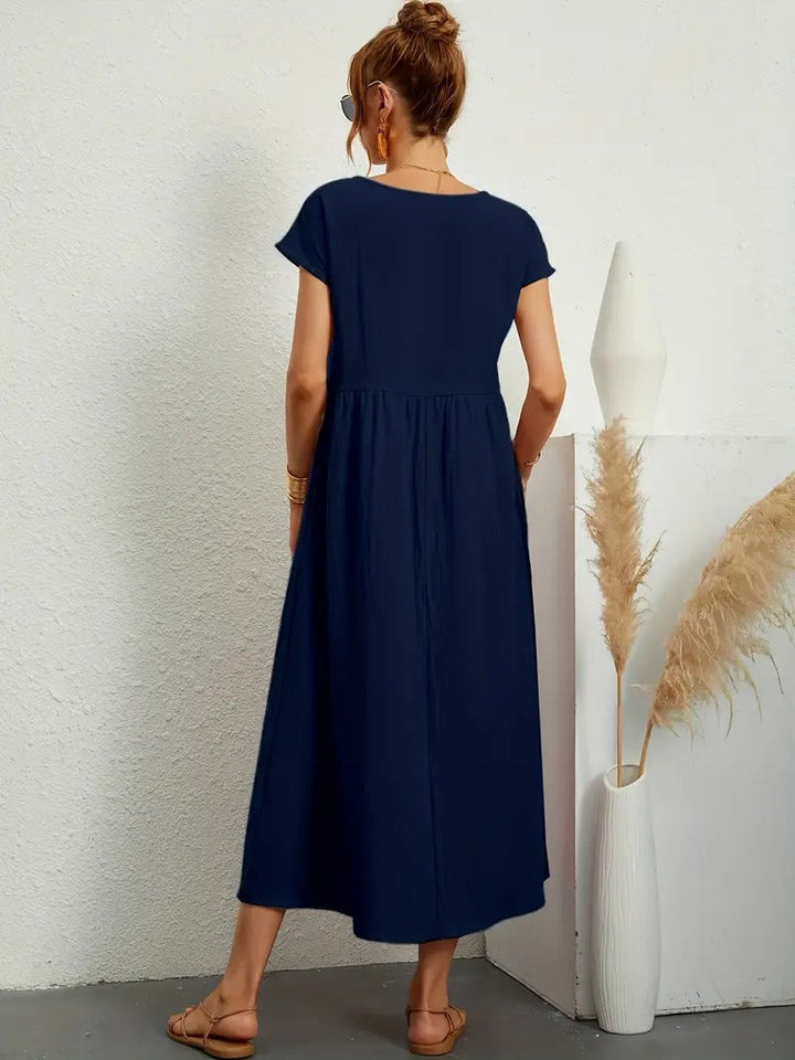 Robe en Lin Premium avec Poches – Élégance Intemporelle et Confort pour Chaque Saison