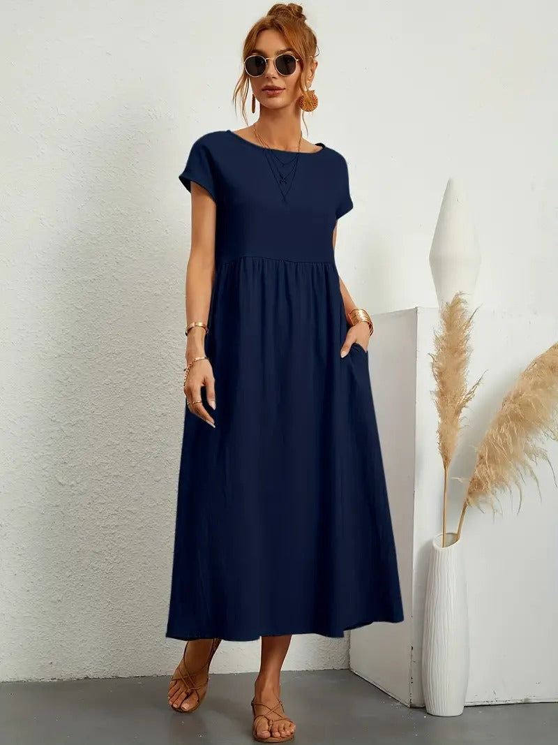 Robe en Lin Premium avec Poches – Élégance Intemporelle et Confort pour Chaque Saison