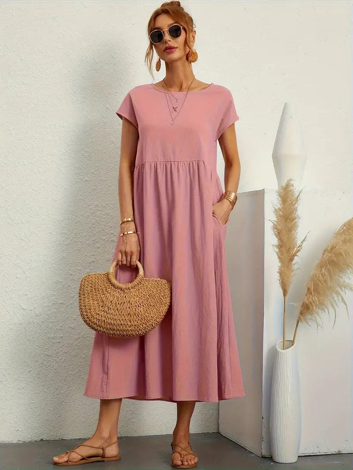 Robe en Lin Premium avec Poches – Élégance Intemporelle et Confort pour Chaque Saison