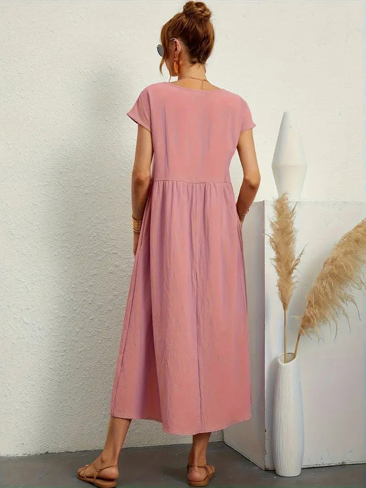 Robe en Lin Premium avec Poches – Élégance Intemporelle et Confort pour Chaque Saison