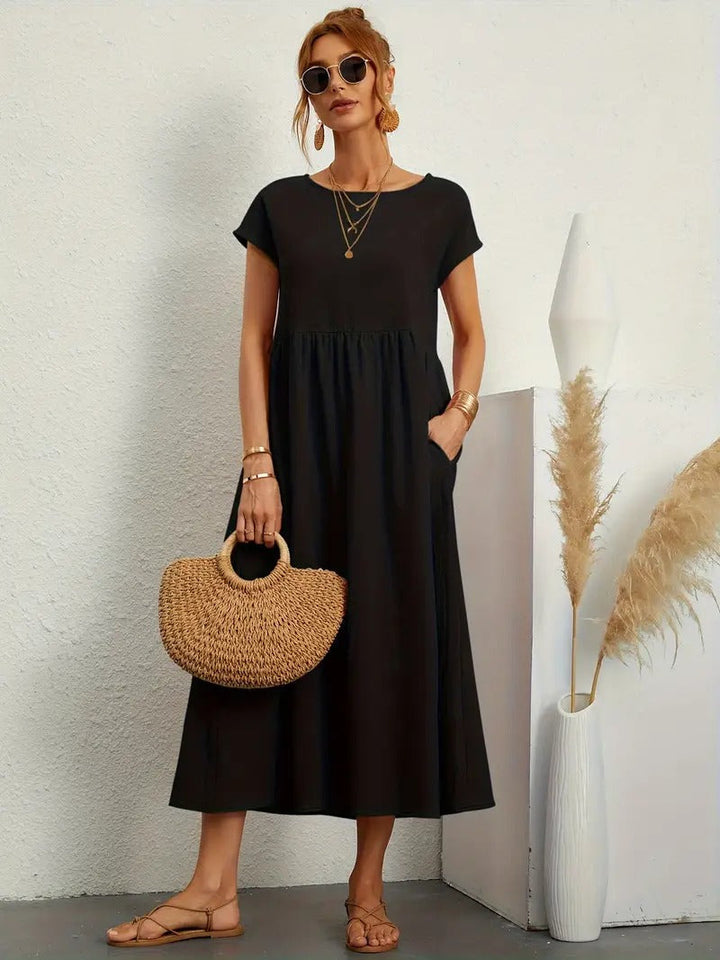 Robe en Lin Premium avec Poches – Élégance Intemporelle et Confort pour Chaque Saison