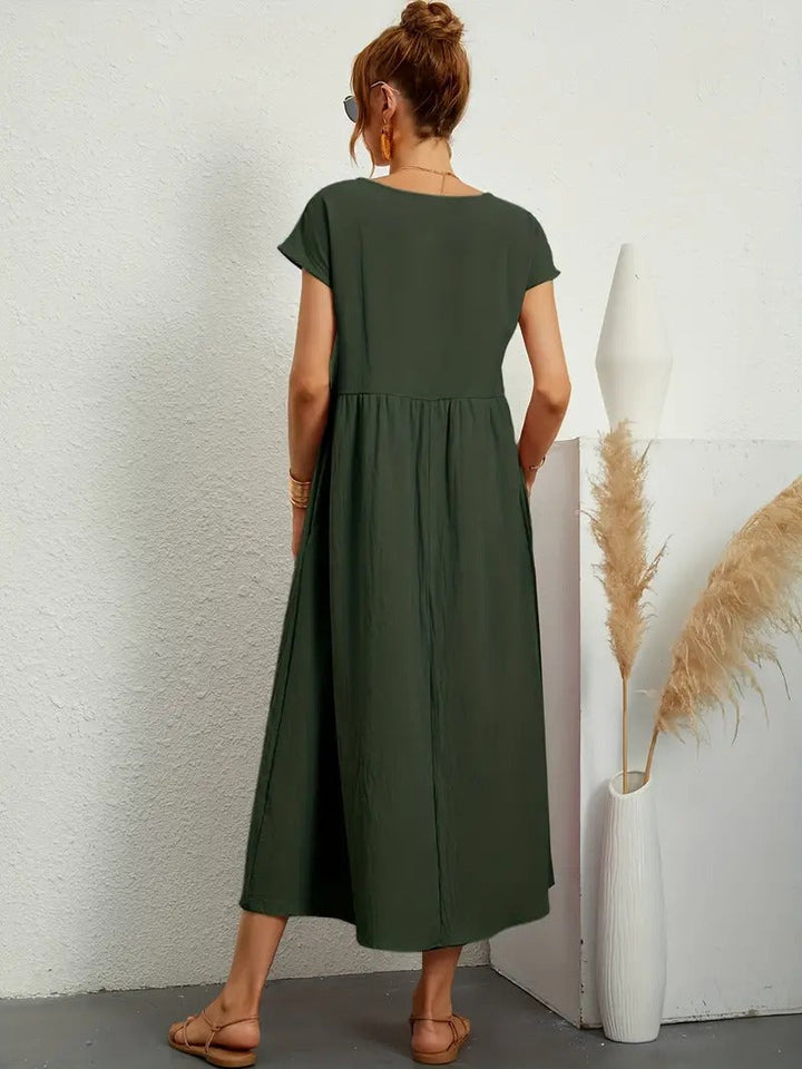 Robe en Lin Premium avec Poches – Élégance Intemporelle et Confort pour Chaque Saison