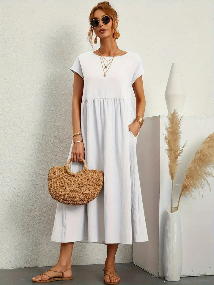 Robe en Lin Premium avec Poches – Élégance Intemporelle et Confort pour Chaque Saison