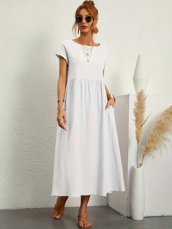 Robe en Lin Premium avec Poches – Élégance Intemporelle et Confort pour Chaque Saison