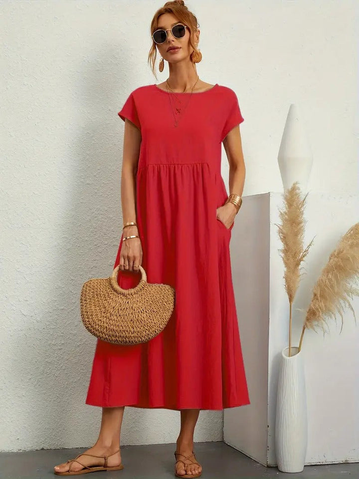 Robe en Lin Premium avec Poches – Élégance Intemporelle et Confort pour Chaque Saison