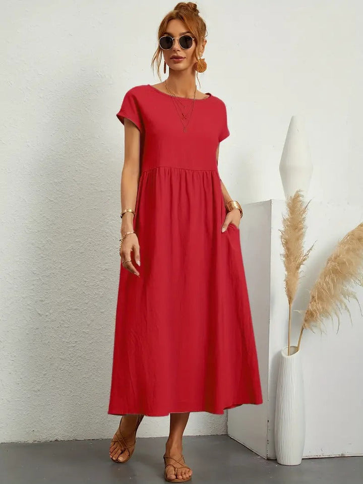 Robe en Lin Premium avec Poches – Élégance Intemporelle et Confort pour Chaque Saison