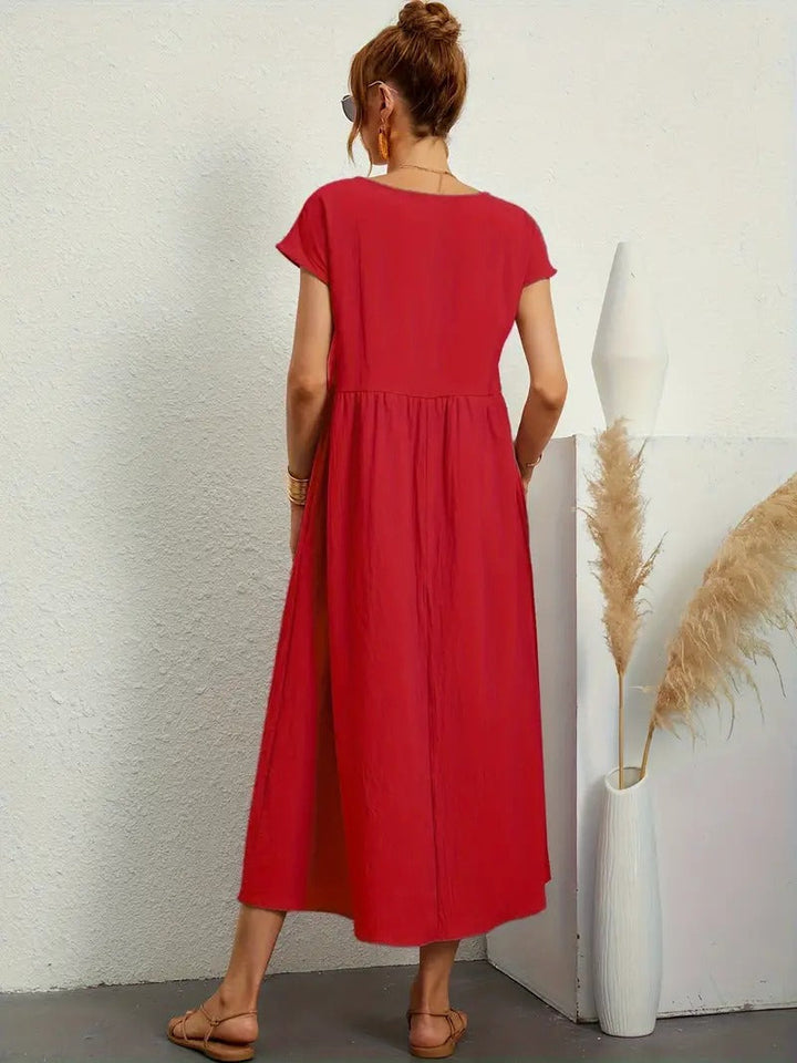 Robe en Lin Premium avec Poches – Élégance Intemporelle et Confort pour Chaque Saison