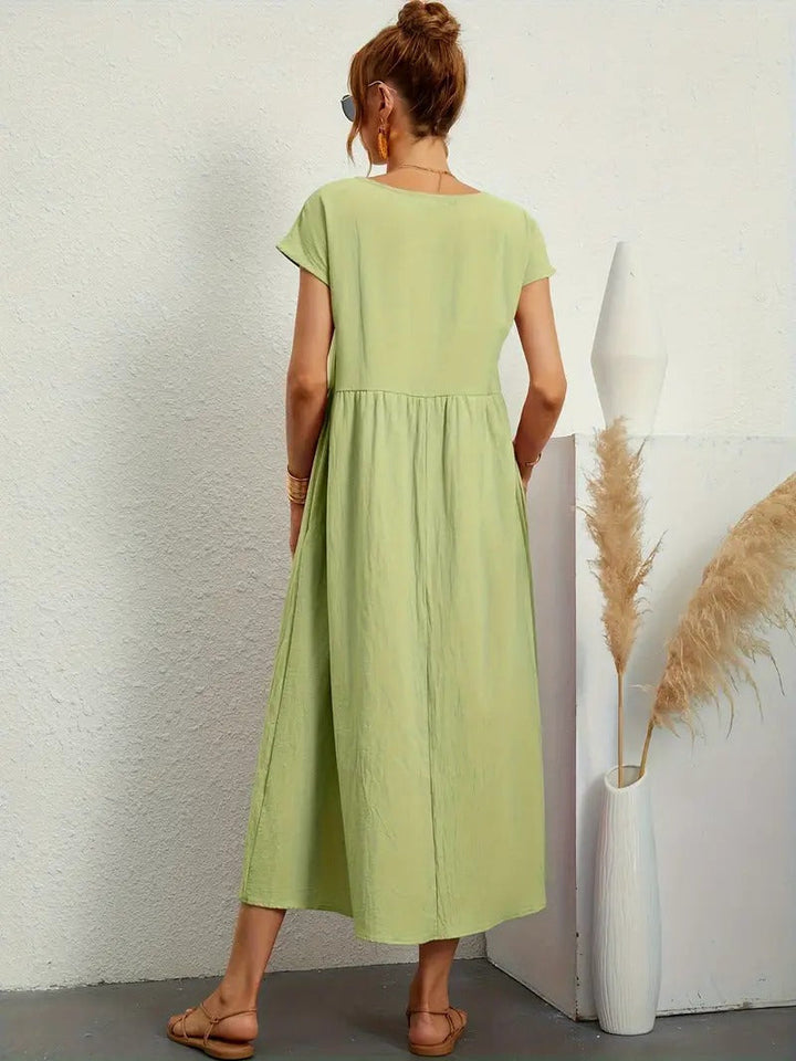 Robe en Lin Premium avec Poches – Élégance Intemporelle et Confort pour Chaque Saison