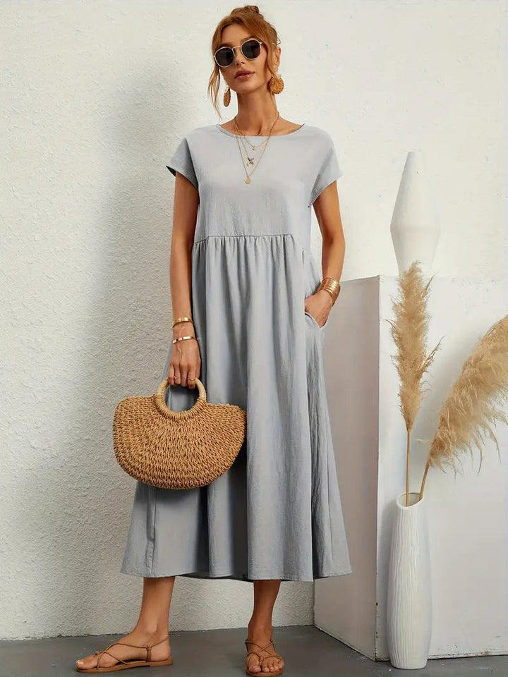 Robe en Lin Premium avec Poches – Élégance Intemporelle et Confort pour Chaque Saison