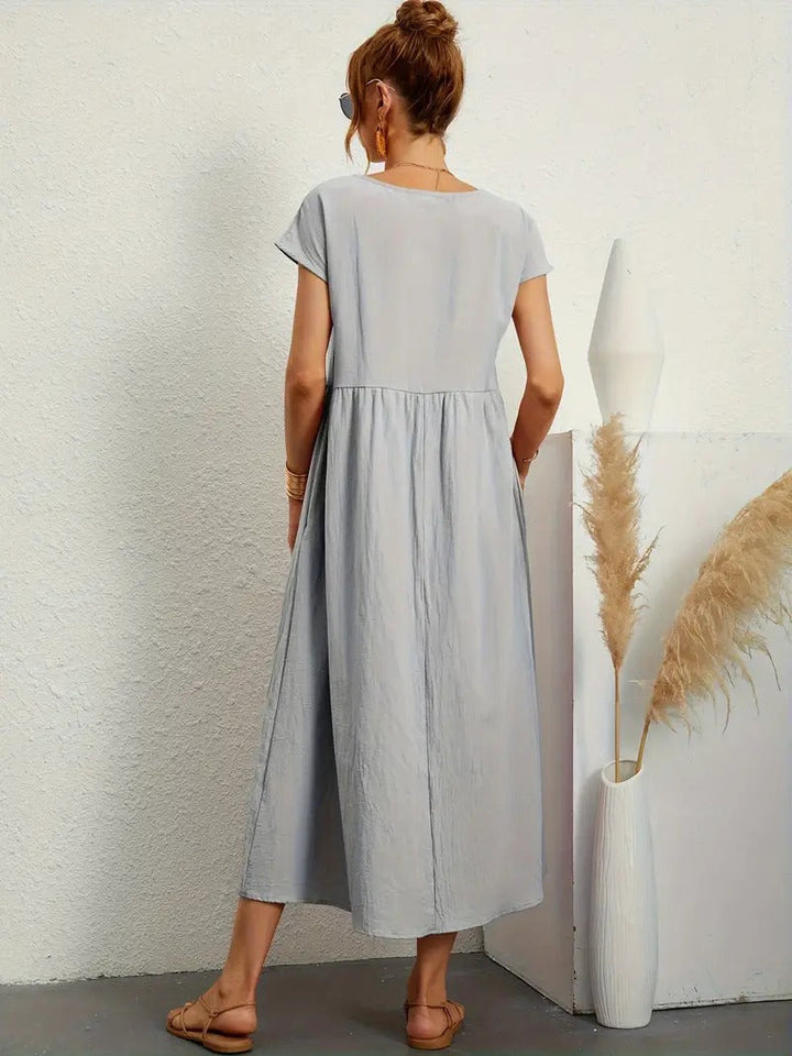 Robe en Lin Premium avec Poches – Élégance Intemporelle et Confort pour Chaque Saison