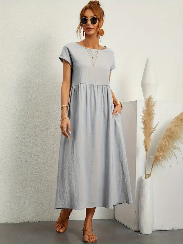 Robe en Lin Premium avec Poches – Élégance Intemporelle et Confort pour Chaque Saison