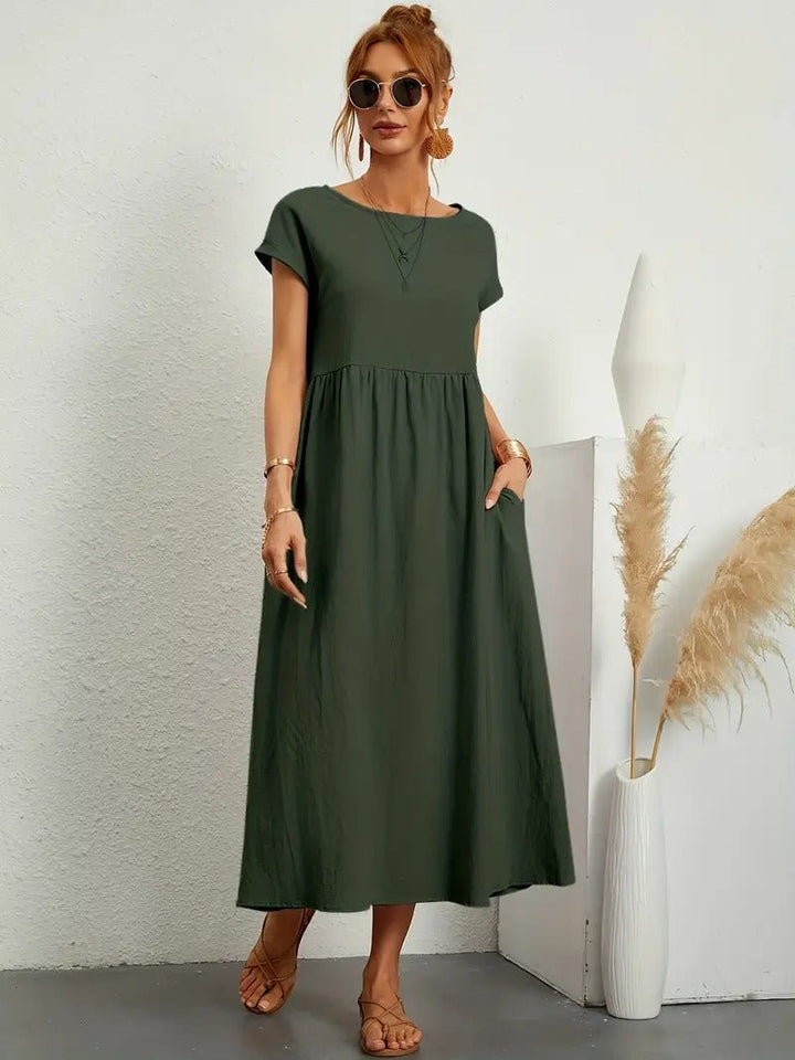 Robe en Lin Premium avec Poches – Élégance Intemporelle et Confort pour Chaque Saison