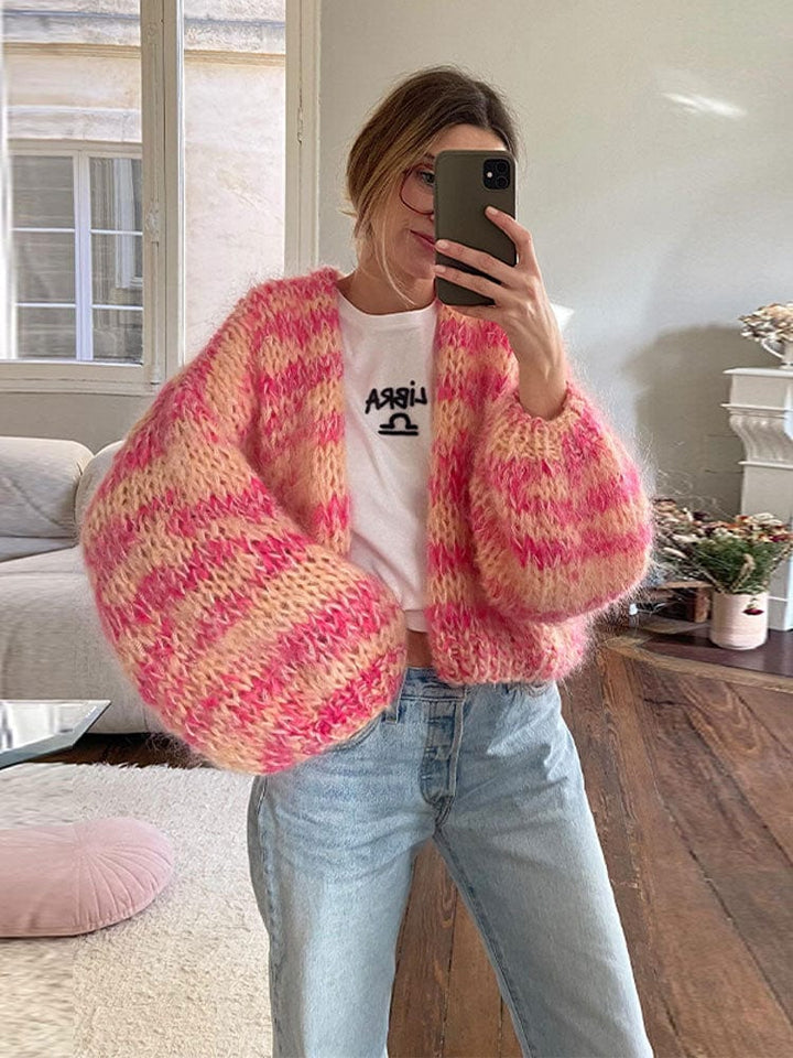 Cardigan confortable aux couleurs variées