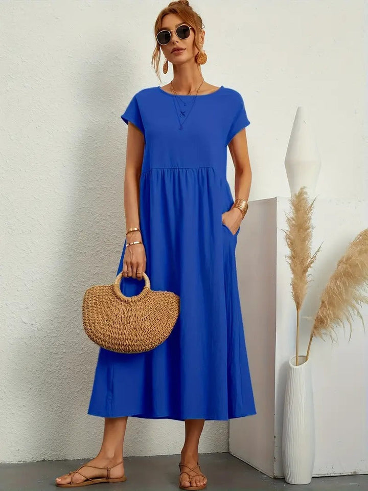 Robe en Lin Premium avec Poches – Élégance Intemporelle et Confort pour Chaque Saison