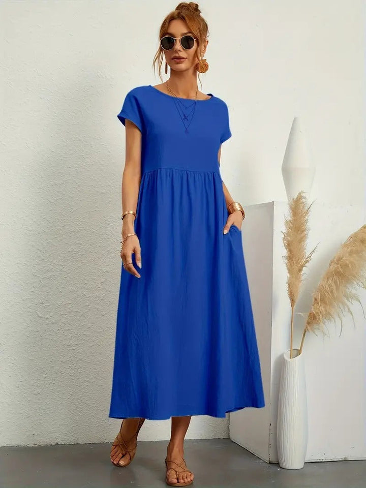 Robe en Lin Premium avec Poches – Élégance Intemporelle et Confort pour Chaque Saison