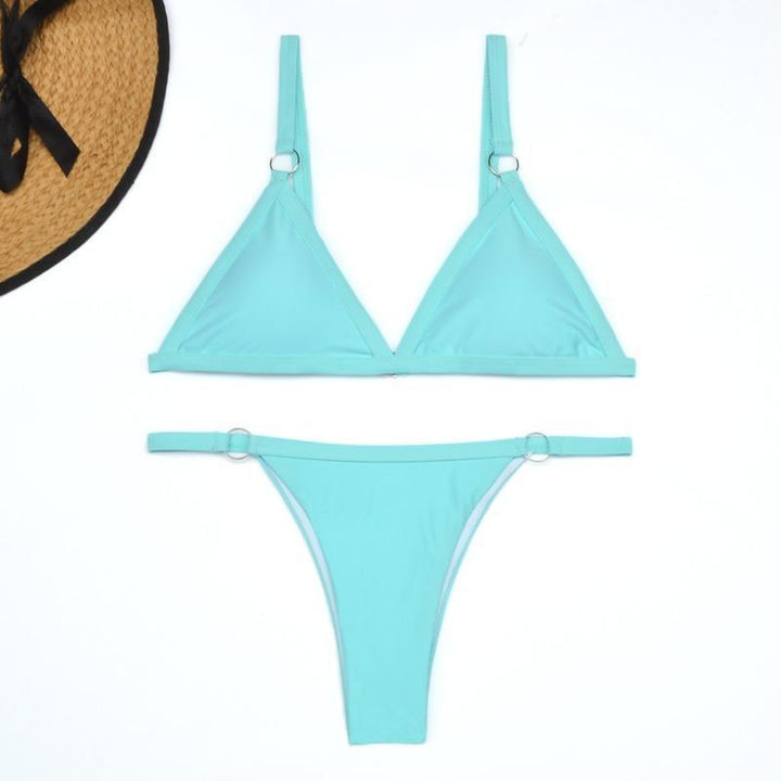 Bikini Due Pezzi Moderno con Accenti Dorati