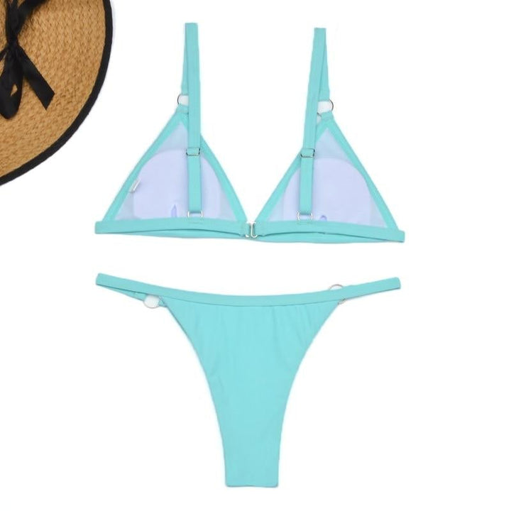 Bikini Due Pezzi Moderno con Accenti Dorati