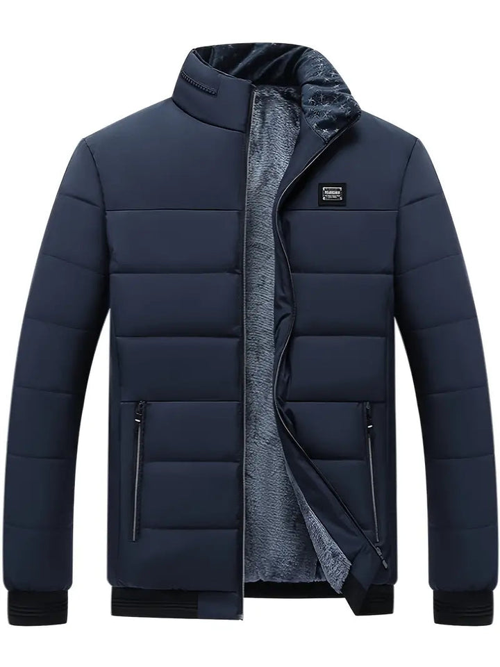 Matthieu – Cappotto uomo con collo alto, giacca invernale spessa con fodera in velluto