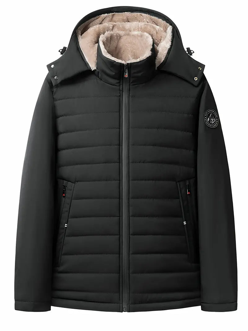 Élias – Giacca invernale imbottita con cappuccio da uomo, elegante e calda