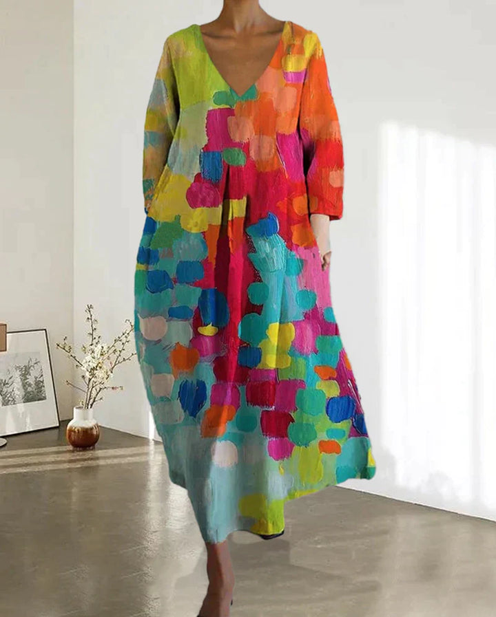 Sabrina | Vestito da donna stampato multicolore | Multicolore