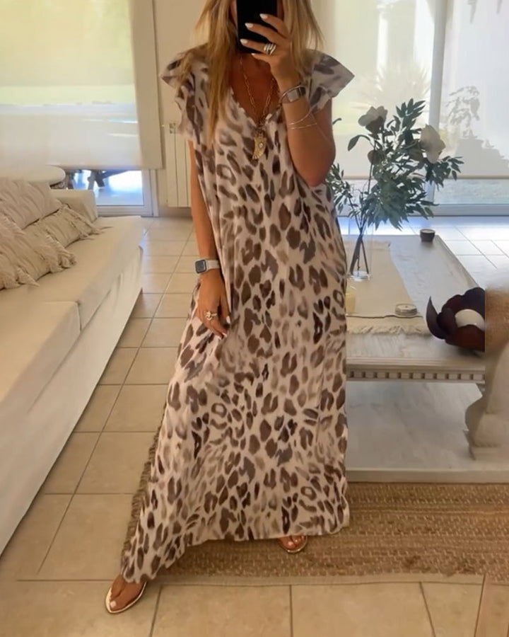 Leonara - Robe style rétro à manches courtes