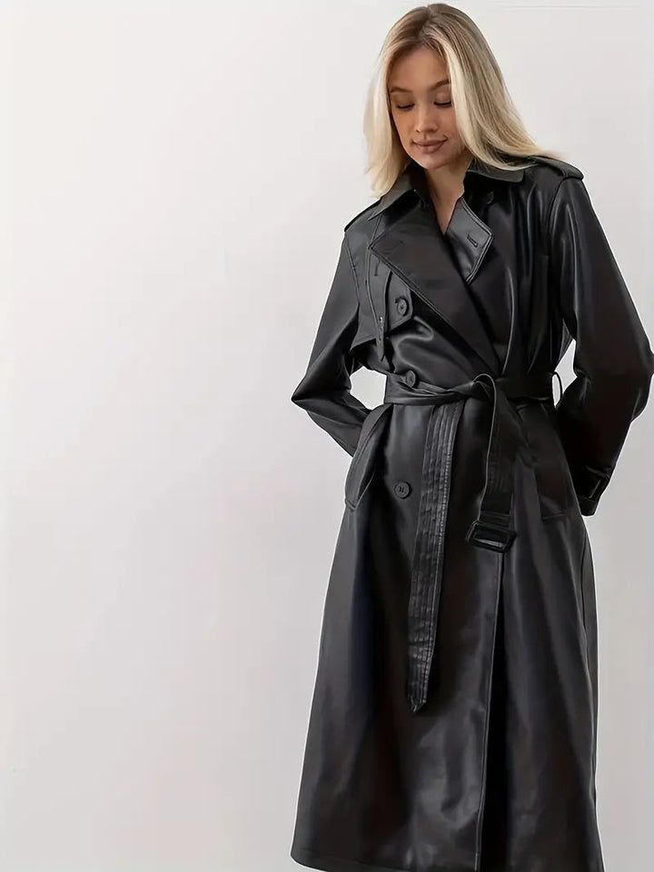 Cappotto in pelle invernale per donne - Alessia