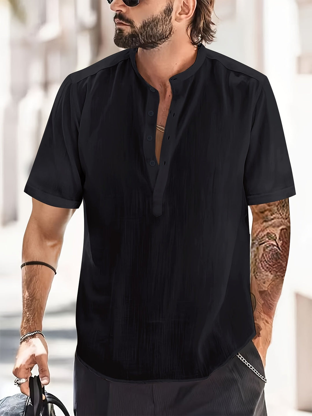 Come | Camicia con Collo Alto Uomo