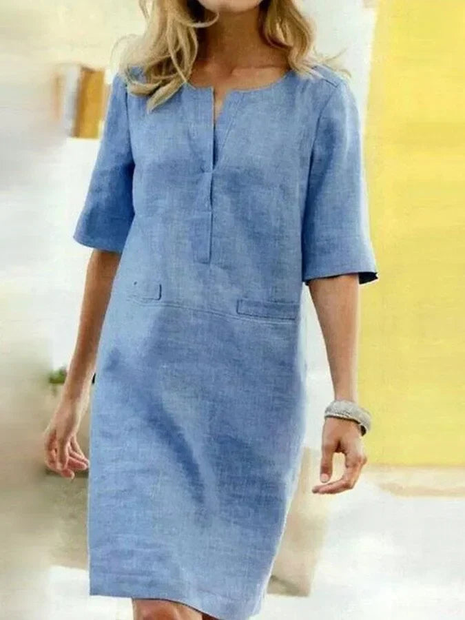 Robe à manches courtes pour femmes